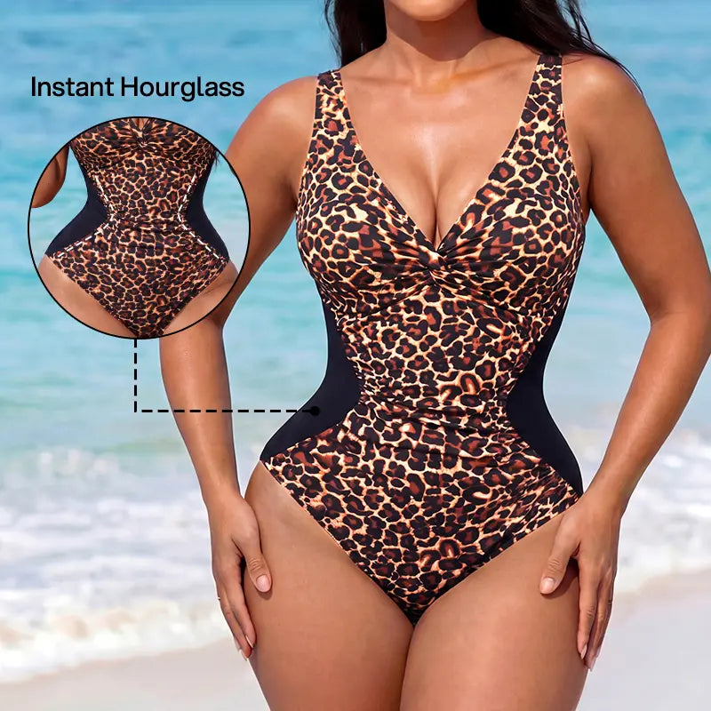Ruched Tummy Control Shaping Swimsuit