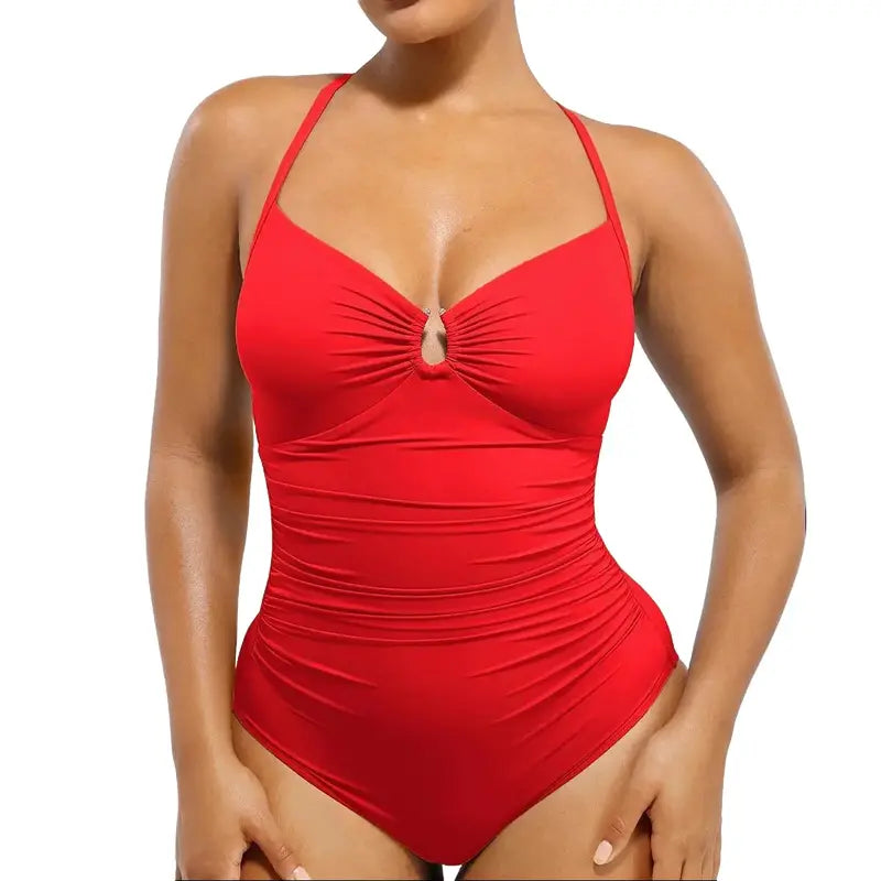 U-Ring Tummy Control One-Piece Swimsuit