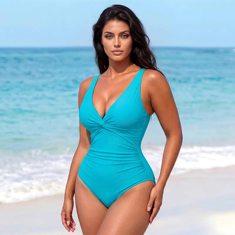 Ruched Tummy Control Shaping Swimsuit