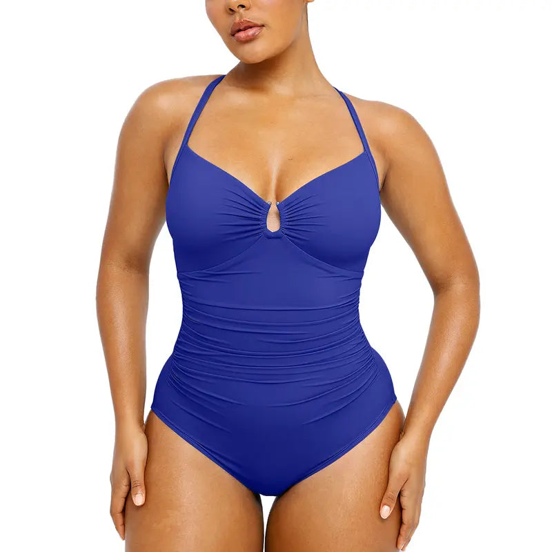 U-Ring Tummy Control One-Piece Swimsuit